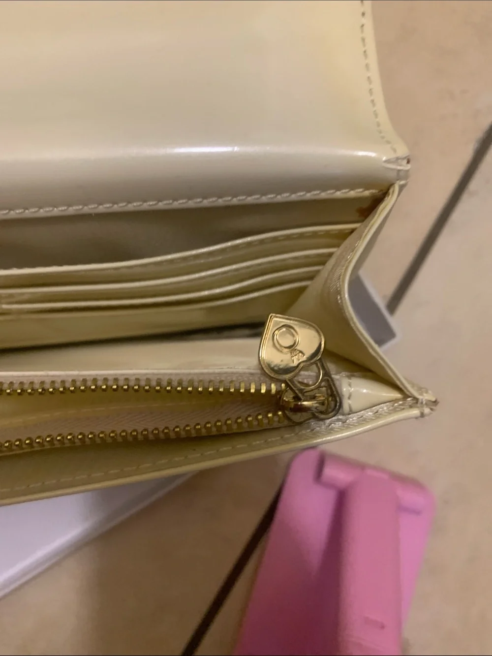 PANDORA Cream Envelope Wristlet Clutch